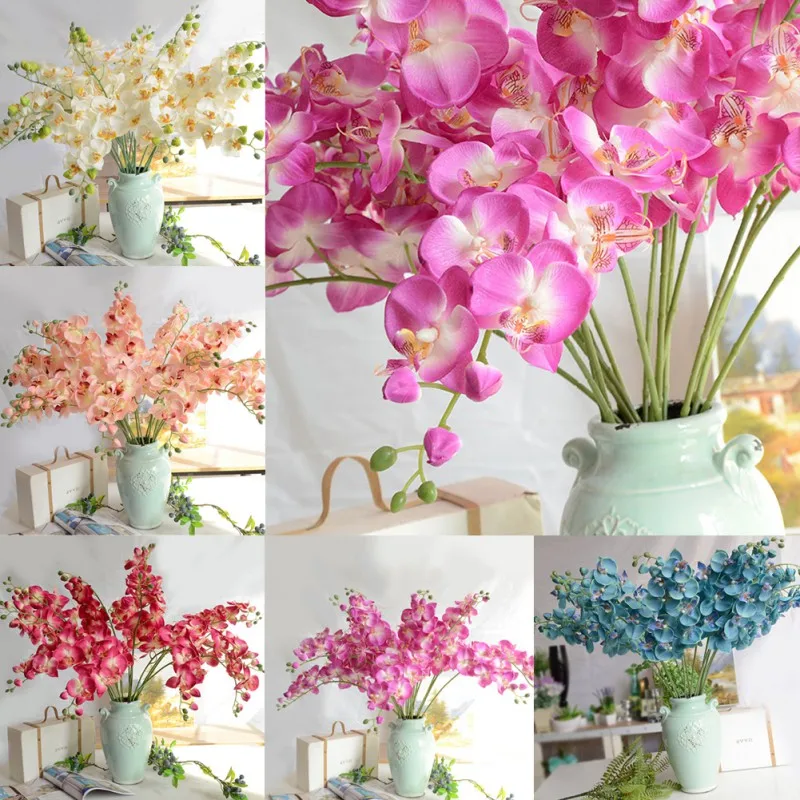 Орхидея-бабочка искусственный фаленопсис латексные орхидеи украшения для