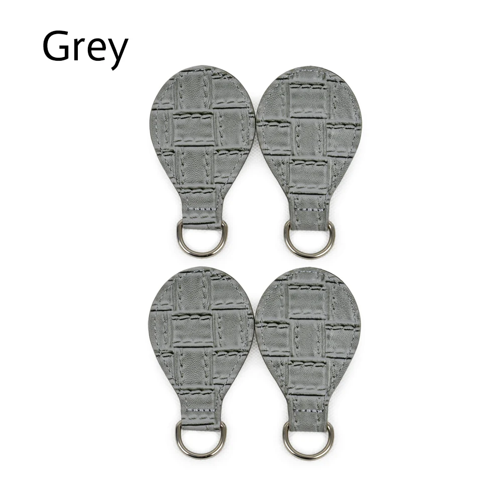 Grey Новинка, 2 пары, 4 шт., в стиле пэчворк, висячий конец, для Obag, ремешок с ручкой, плетение, узор, Висячие крепления, для O сумки, Obasket, женская сумочка - Цвет: Grey