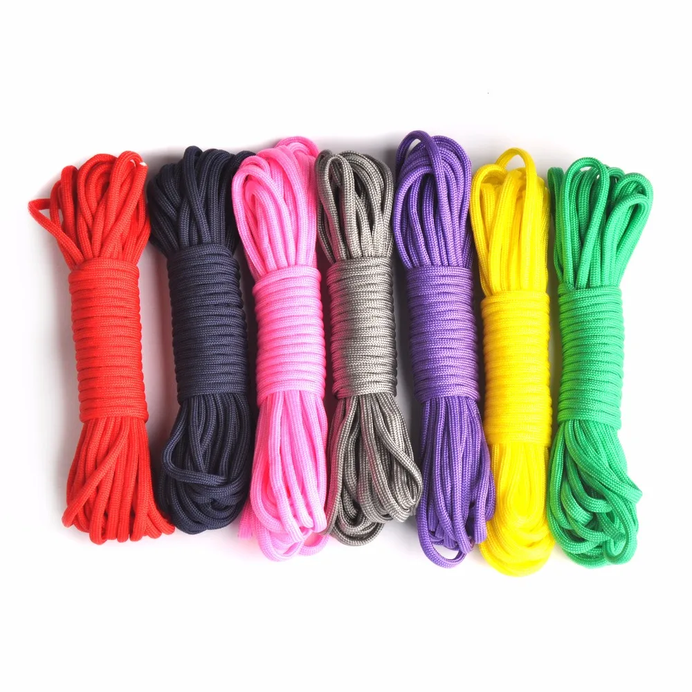 25/50/100ft Paracord 550 парашютный шнур веревка Стандарта Mil Тип III 7 стенд страховочный трос Открытый Кемпинг Альпинизм