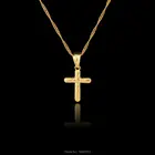Крест ожерелье женщин мужчин золотой цвет кулон ожерелье Христос Спаситель для женщин мужчин Крест Иисуса Христа Ювелирные изделия