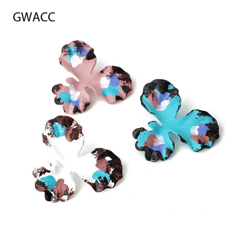 Женские серьги гвоздики с цветком GWACC индивидуальные клипсы модные ювелирные