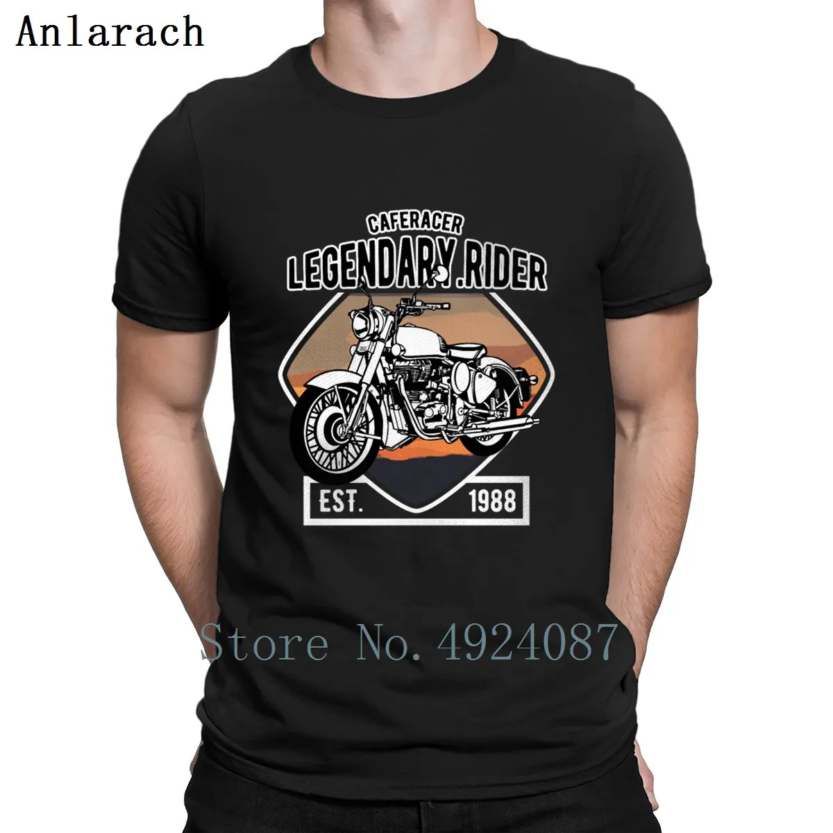 Caferacer футболка с изображением легендарного гонщика хлопковая летняя Стильная