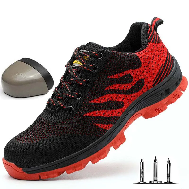 Мужская Рабочая защитная обувь со стальным носком мужские уличные неразрушаемые