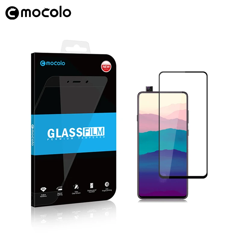 

for Samsung A90 Screen Protector Mocolo Full Cover Full Glued Adhesive Tempered Glass for Samsung Galaxy A90 Screen Protector