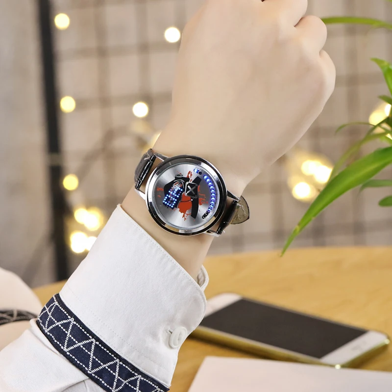 LED сенсорный экран часы led анимация креативные модные студенческие
