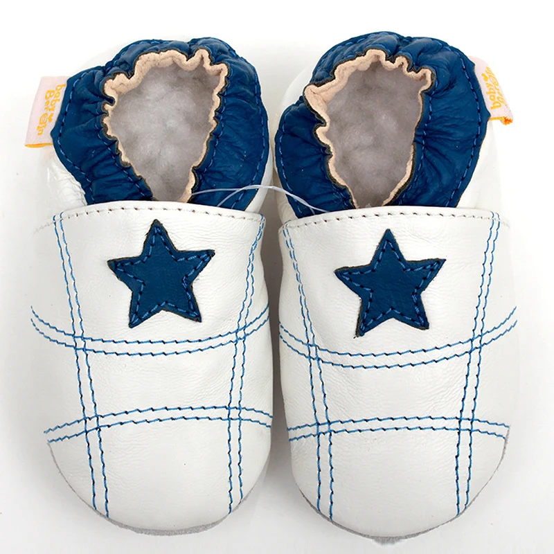 Туфли детские кожаные мокасины для новорожденных мягкая обувь начинающих ходить