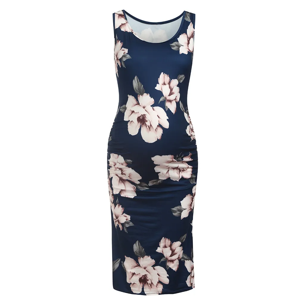 Платья женское платье для беременных без рукавов с цветочным принтом | Мать и