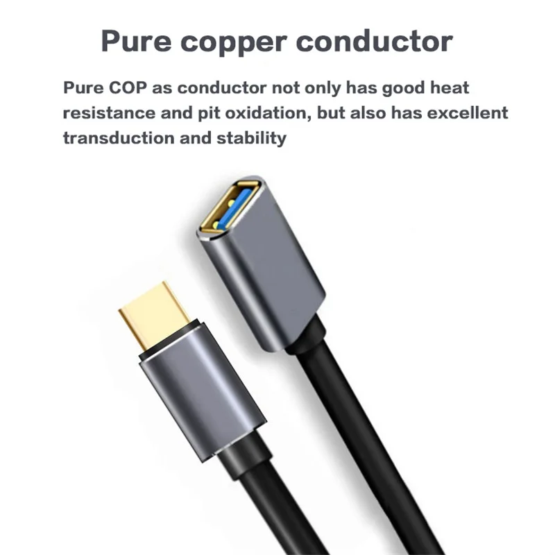USB C Type к 3 0 OTG адаптер папа женскому 5 Гбит/с USB3.0 кабель удлинитель для Macbook pro samsung s9|