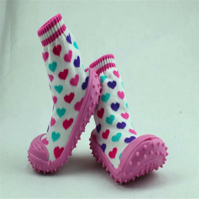 1 pair Baby Socks with Rubber Soles Anti Slip toddler shoes socks Three-dimensional children Cotton Newborn LMY089R | Детская одежда и
