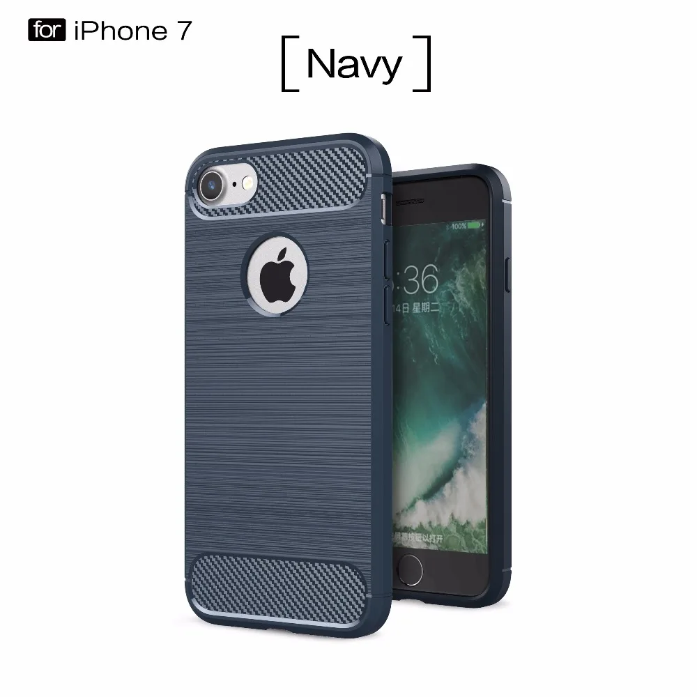 Ультра тонкий ТПУ силиконовый чехол для iPhone 7 из мягкой резины покрывает надежная
