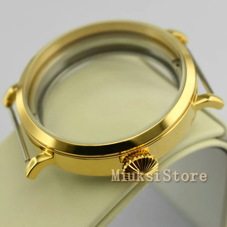 Corguet 46 мм подходят parnis мужские часы для ST 3600/3620 ETA 6497/6498 механизм золотой Стальной