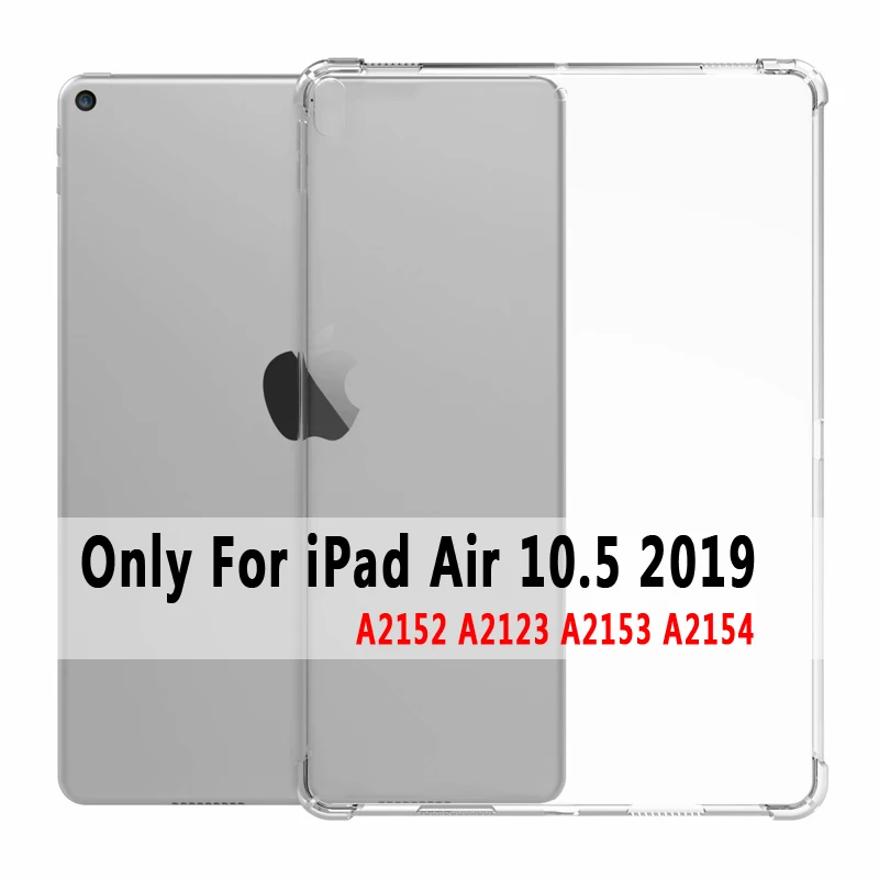 For iPad Air 10.5 Прозрачный прямая сопротивление силиконовый чехол для Apple iPad 2/3/4 9,7 Air 1 2 5 6 iPad Pro 9,7 11 10,5 12,9 мини-платье на возраст 2, 3, 4, 5, 10,2 чехол - Цвет: For iPad Air 10.5