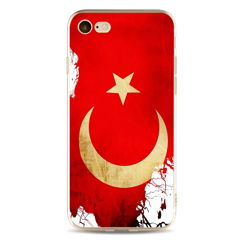 Чехол на мобильный телефон с изображением турецкого флага 2018 Мягкий чехол из ТПУ