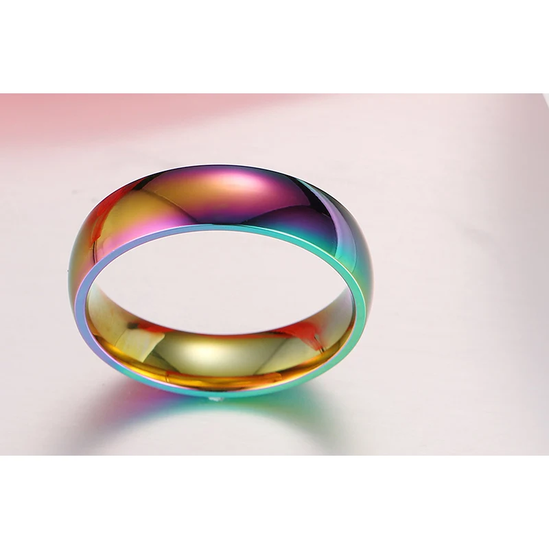 Vnox Мода золото цвет Для женщин кольцо магия Цвет Нержавеющая сталь свадебные
