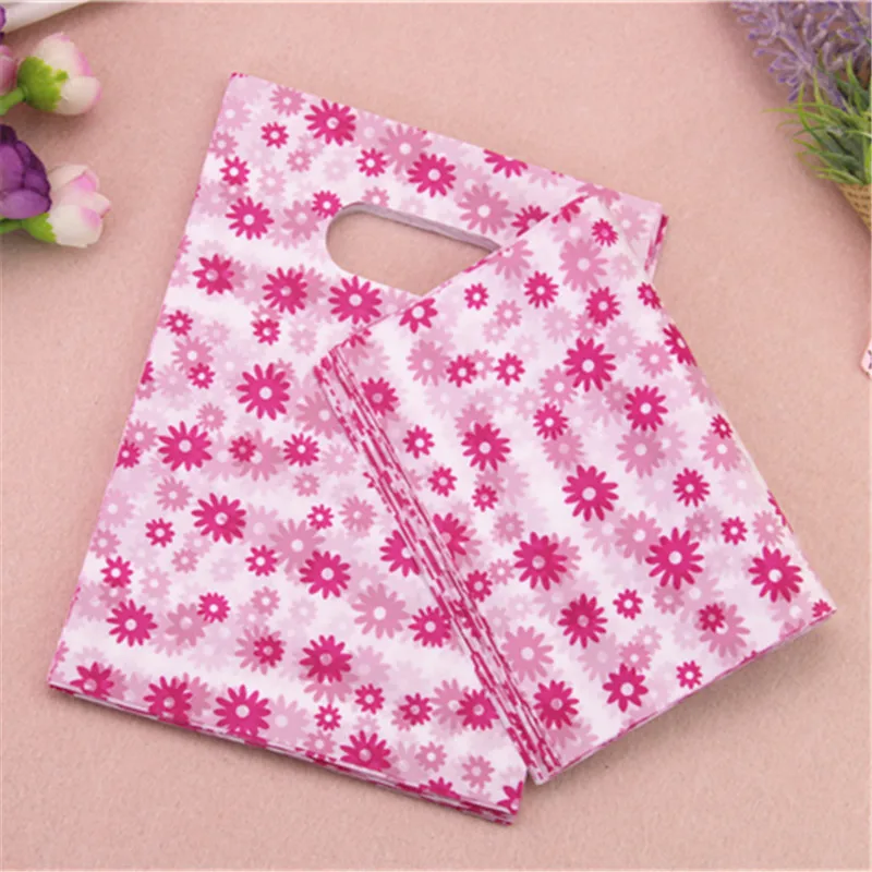 2021 New Style Wholesale 100pcs/lot 13*18cm Fashion Gift Packaging Bags With Beautiful Flower Favor Birthday Present | Дом и сад