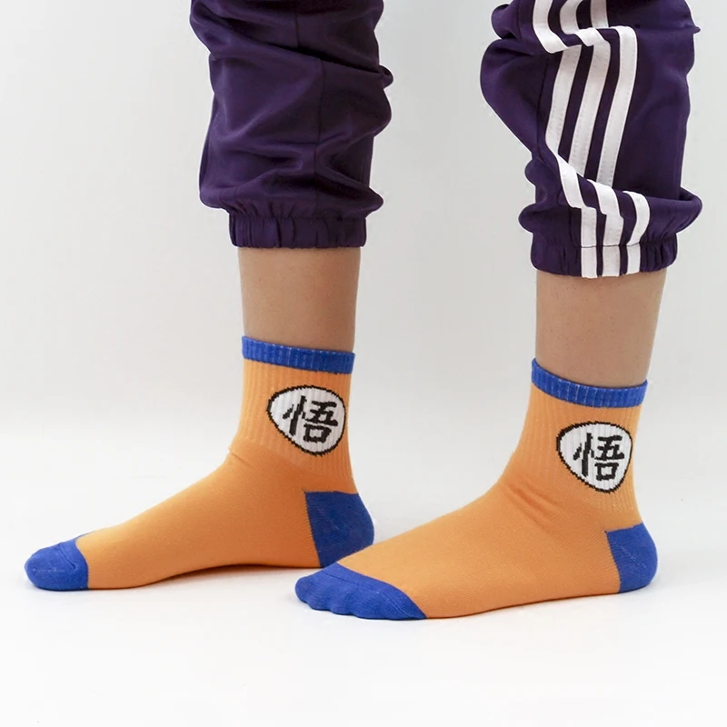 Dragon Ball Z Sock Новинка унисекс хлопок Сон Гоку Majin Buu Супер Saiyan дизайн Мастер Роши хип хоп хлопковый кроссовок лодыжки носки