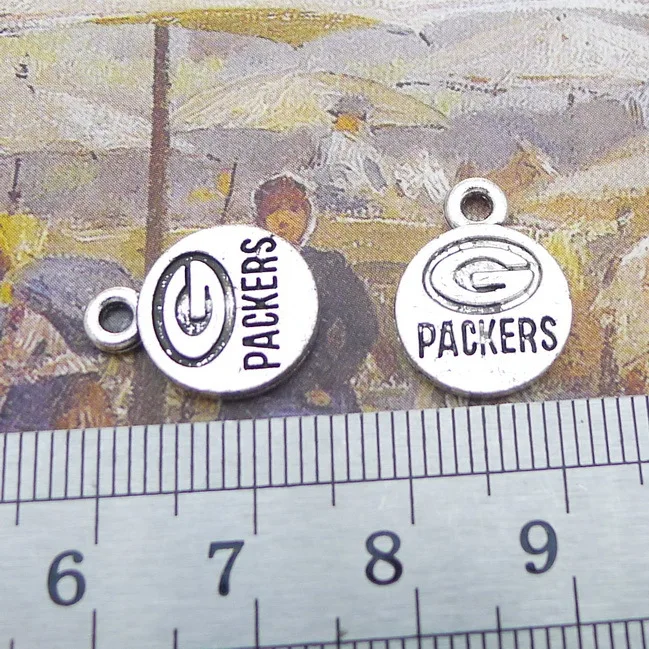 

200pcs Charm packers lettering pendants 13*16mm Antique silver Handmade Jewelry findings Making DIY Supplies Alloy accessories