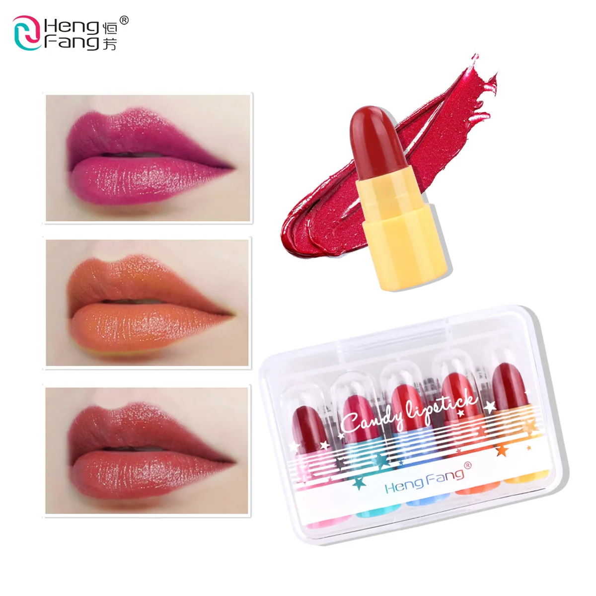 5 цветов/набор водостойкая долговечная мини-помада набор для путешествий 1.2gx5