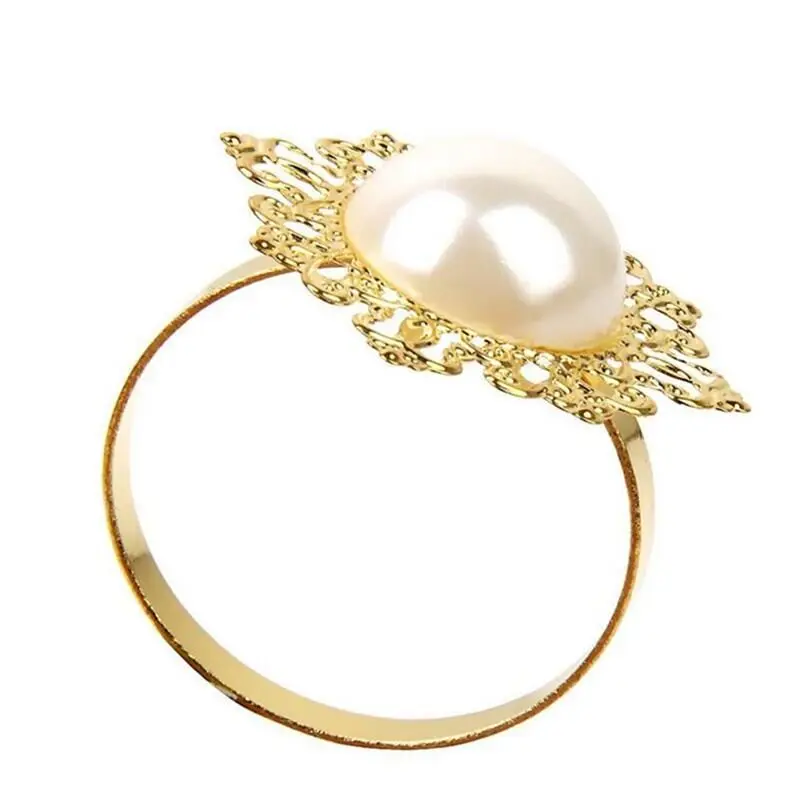 WIILII 100 шт золотой бриллиант драгоценный камень Салфетка кольцо держатель