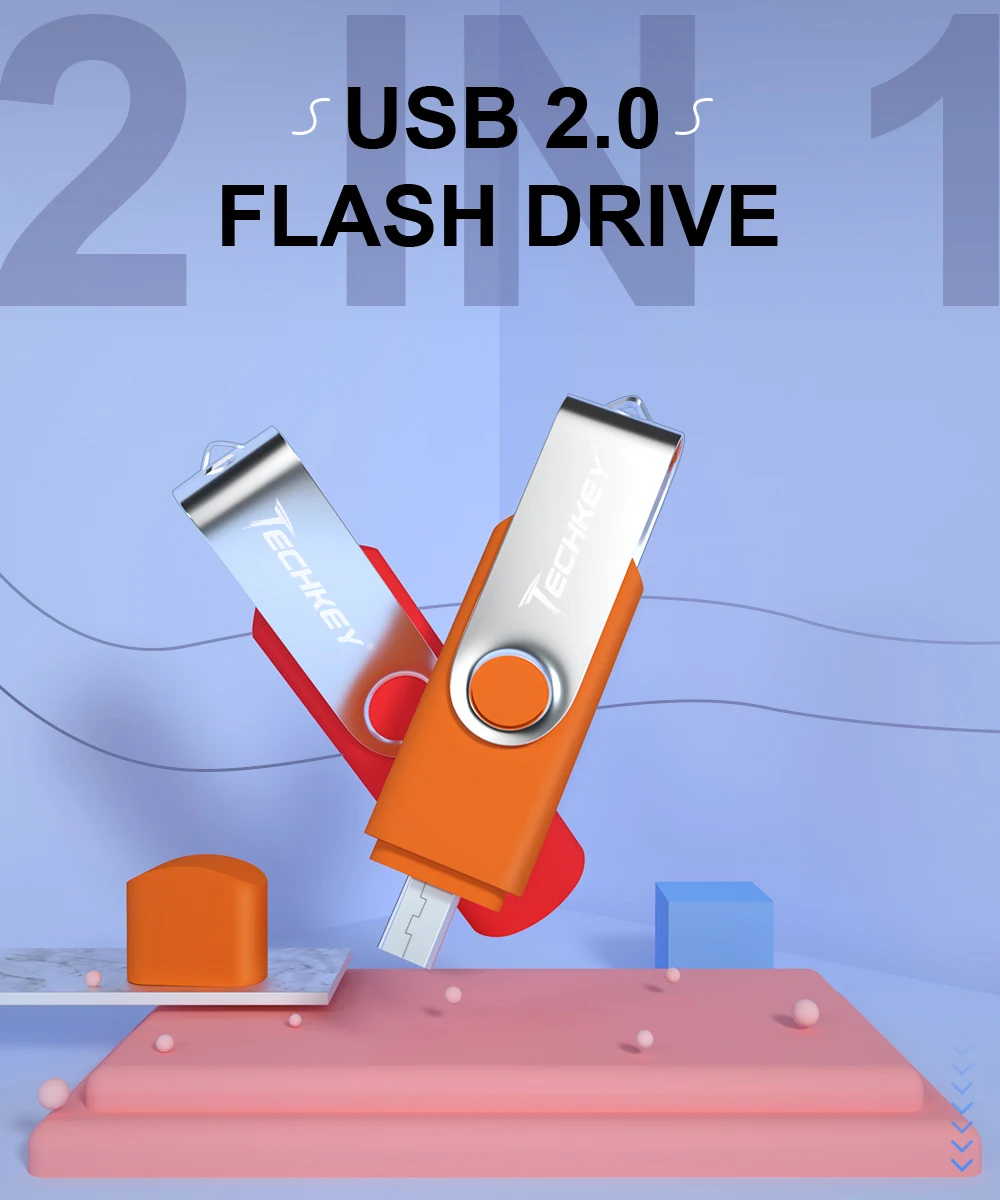 OTG Usb флеш-накопитель Techkey 8 ГБ 16 ГБ 32 ГБ флеш-накопитель 64 ГБ 128 ГБ флешка для мобильного телефона, флеш-карта памяти, многофункциональная флешка