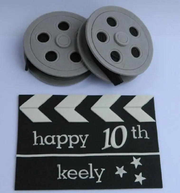 

Silicone Mold movie clapboard roll mould sugar craft gumpaste chocolate fondant cake decorating baking tool