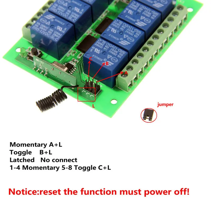 DC 12V 24V 8 CH 8CH Радиоконтроллер RF беспроводной переключатель системы дистанционного