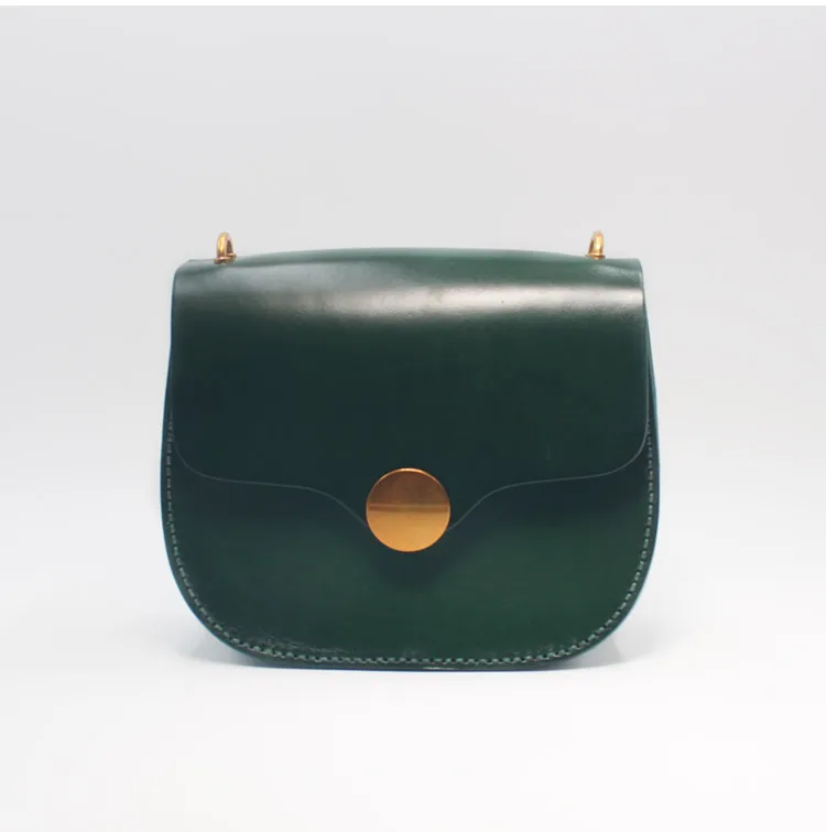 Hand-made New Vintage Genuine Leather Handbag Women burgundy-red Handbags Messenger Bags Lady Vegetable Tanned Solid Bag | Багаж и сумки