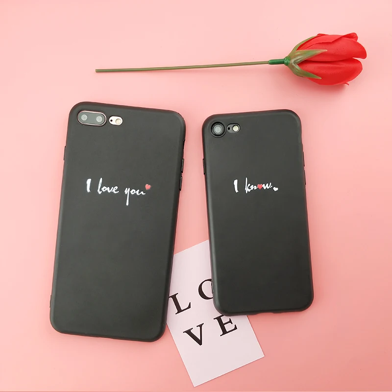 Чехол для iPHONE 7 телефона plus 8 i love you и konw Text милый мягкий чехол 5S 6 S PLUS X XS XR SE 5 |