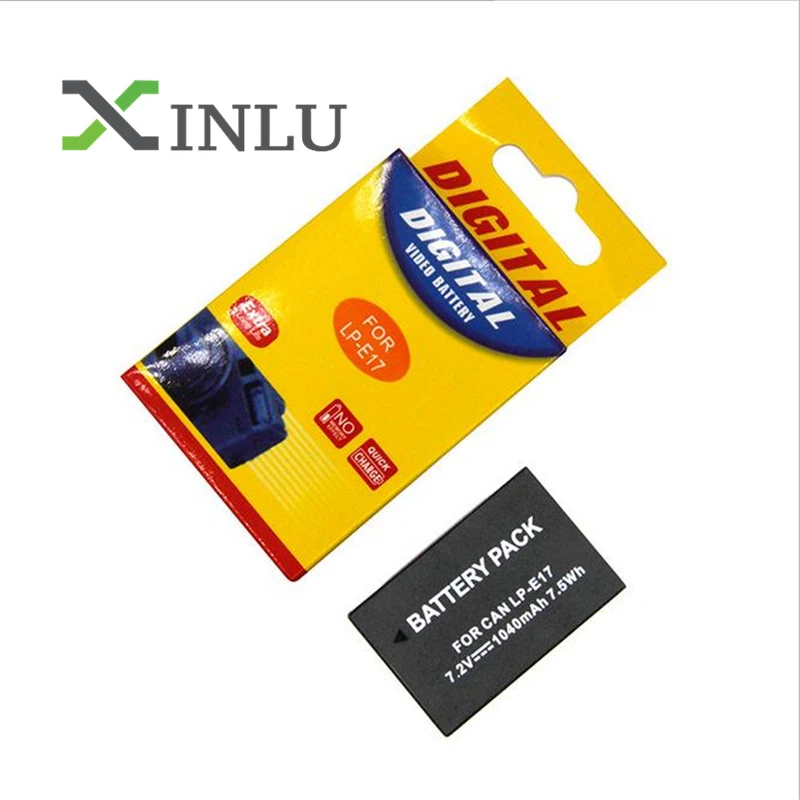 Аккумулятор LPE17 LP E17 1040 мАч + двойное зарядное устройство USB с ЖК дисплеем для камер