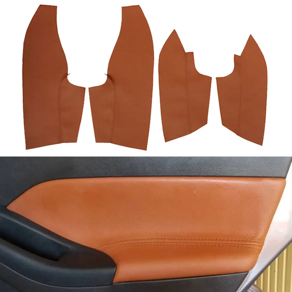 

For Ford Focus 2015 2016 2017 2018 Door Armest Panel Cover Trim Insert Synthetic Leather Decorative Accessories Car Styling