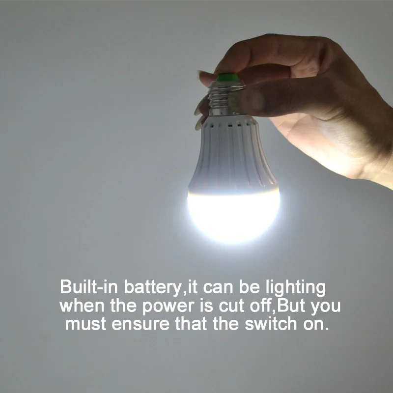 Новинка 5 Вт E27 Светодиодная аварийная лампа 2835 smd перезаряжаемая батарея