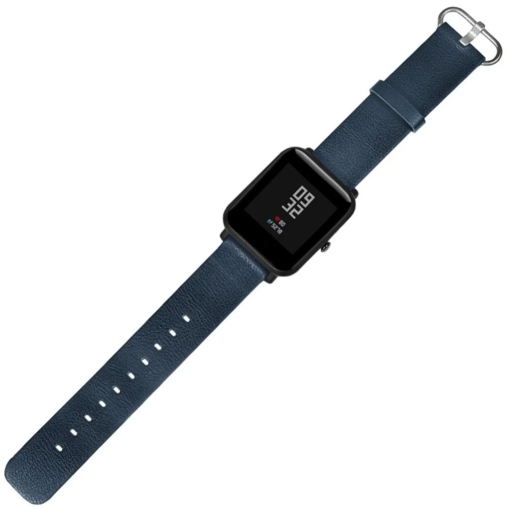 Замена кожаный ремешок браслет для Xiaomi Huami Amazfit Bip Молодежные часы различный ремешок трекер умный Браслет#19