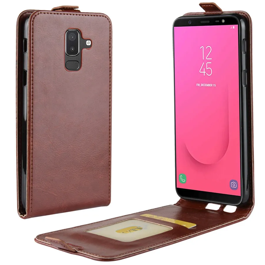 Samsung Galaxy J8 чехол 6.0 дюймов ретро кожаный Магнитный Вертикальный книжка на для 2018