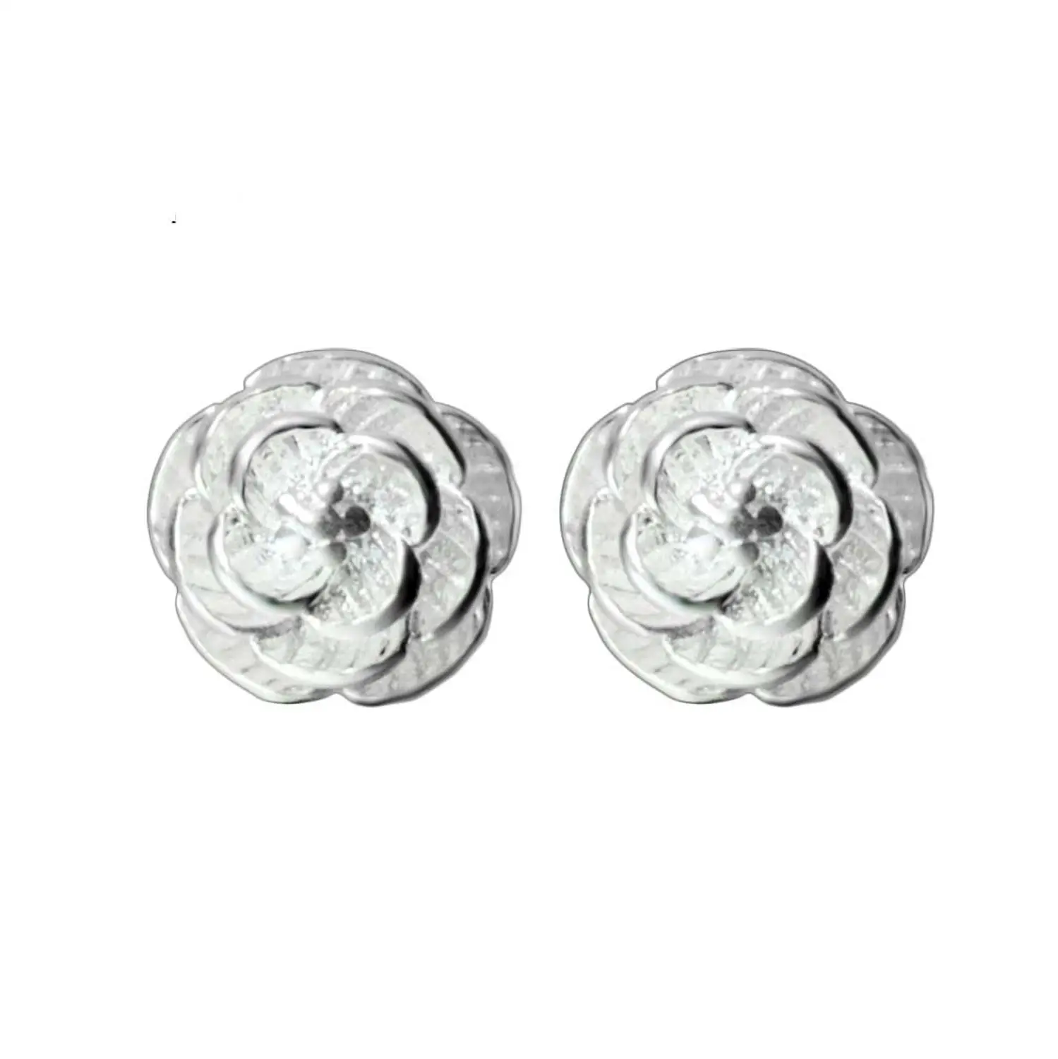 Coolboysgirls 100% Настоящее серебро 925 пробы с розовым цветком серебряные серьги