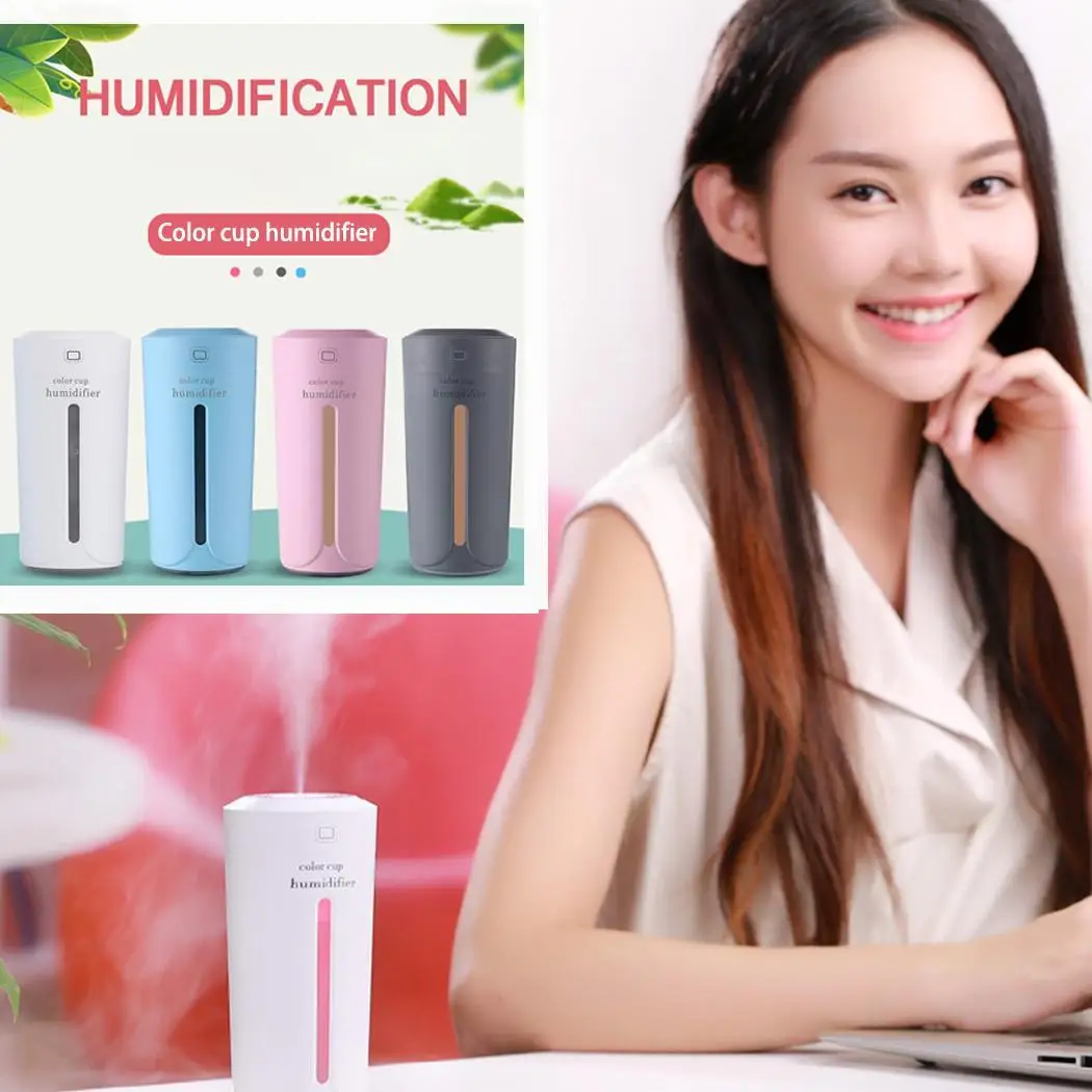 Ночник чашка увлажнитель USB мини домашний тихий спрей увлажнение воздуха очистки