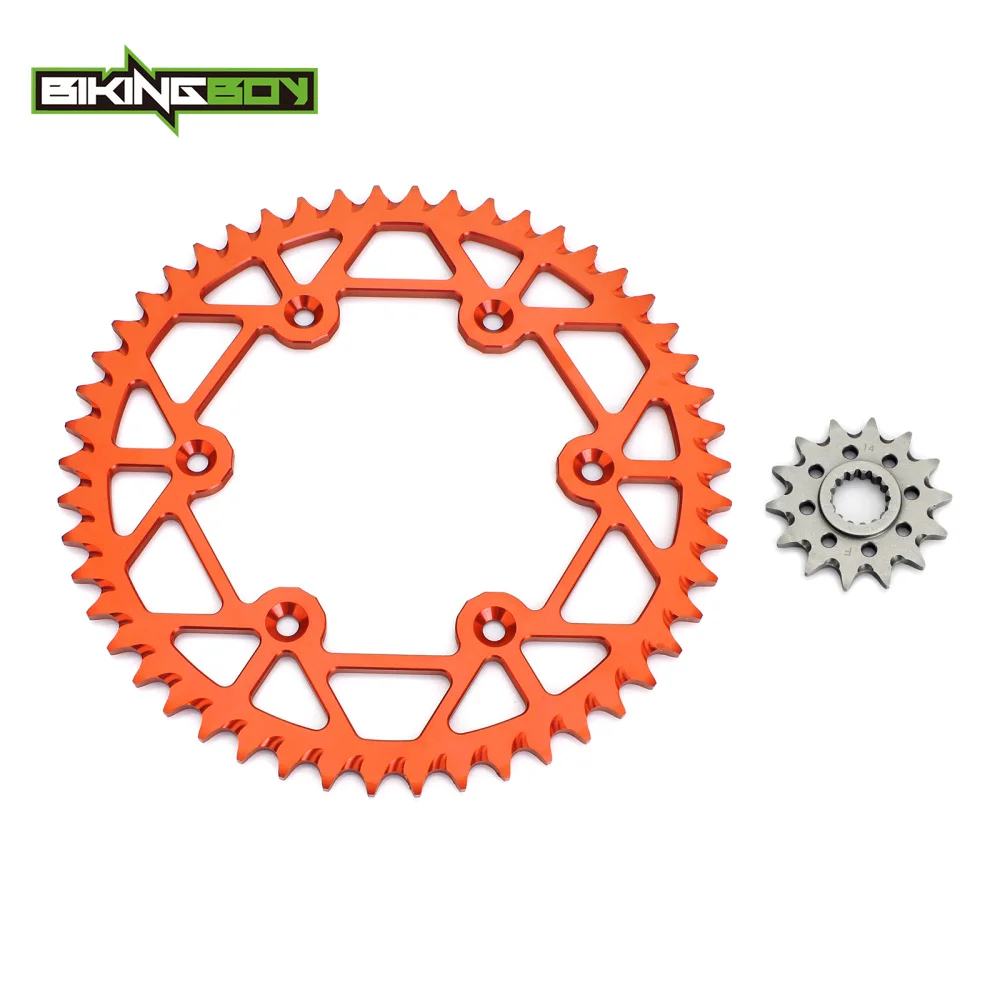 BIKINGBOY Front 14T Rear 48T-52T Sprocket for Husaberg TE 300 11-14 FE 450 08-14 250 13 14 Orange Black Silver | Автомобили и