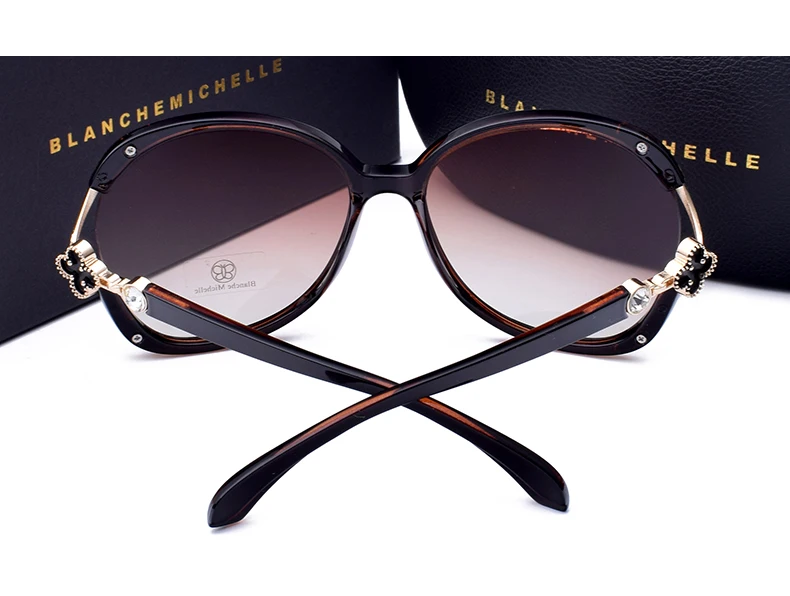Blanche Michelle Fashion Oversized Polarized Sunglasses Women UV400 Brand Gradient lens Sun Glasses oculos With Box