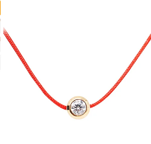 Lucky Zircon красная цепочка браслет новинка Bijoux простые браслеты для женщин