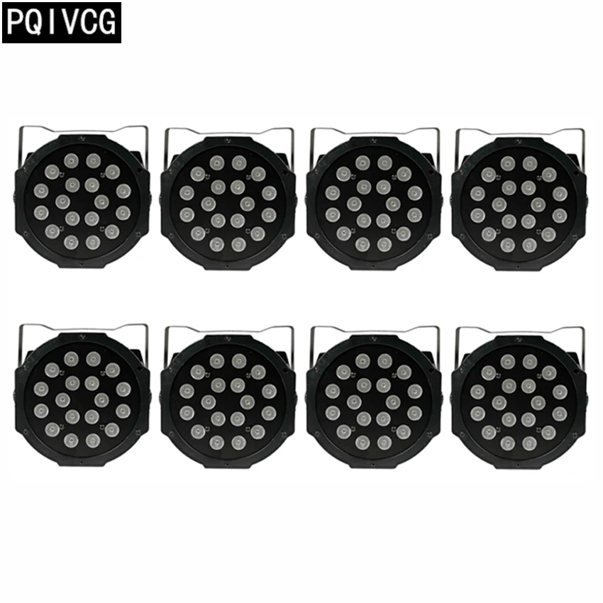 8 шт./18x3 Вт rgb светильник dmx512 flat par r6 g6 b6 s|Эффект освещения сцены| |