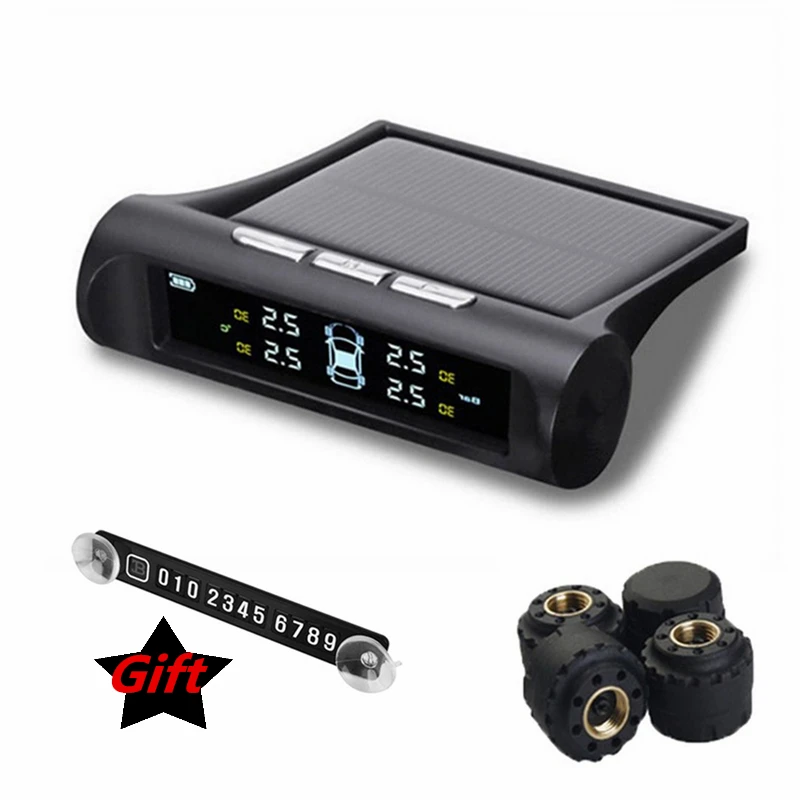 Солнечная энергия Смарт TPMS беспроводная система контроля давления в шинах