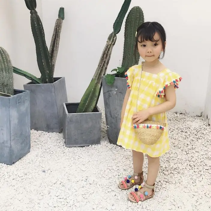 Celveroso Baby Cloth Infant girl Bohemian dresses Plaid Girls Clothes Dress Princess Birthday Beach | Детская одежда и обувь