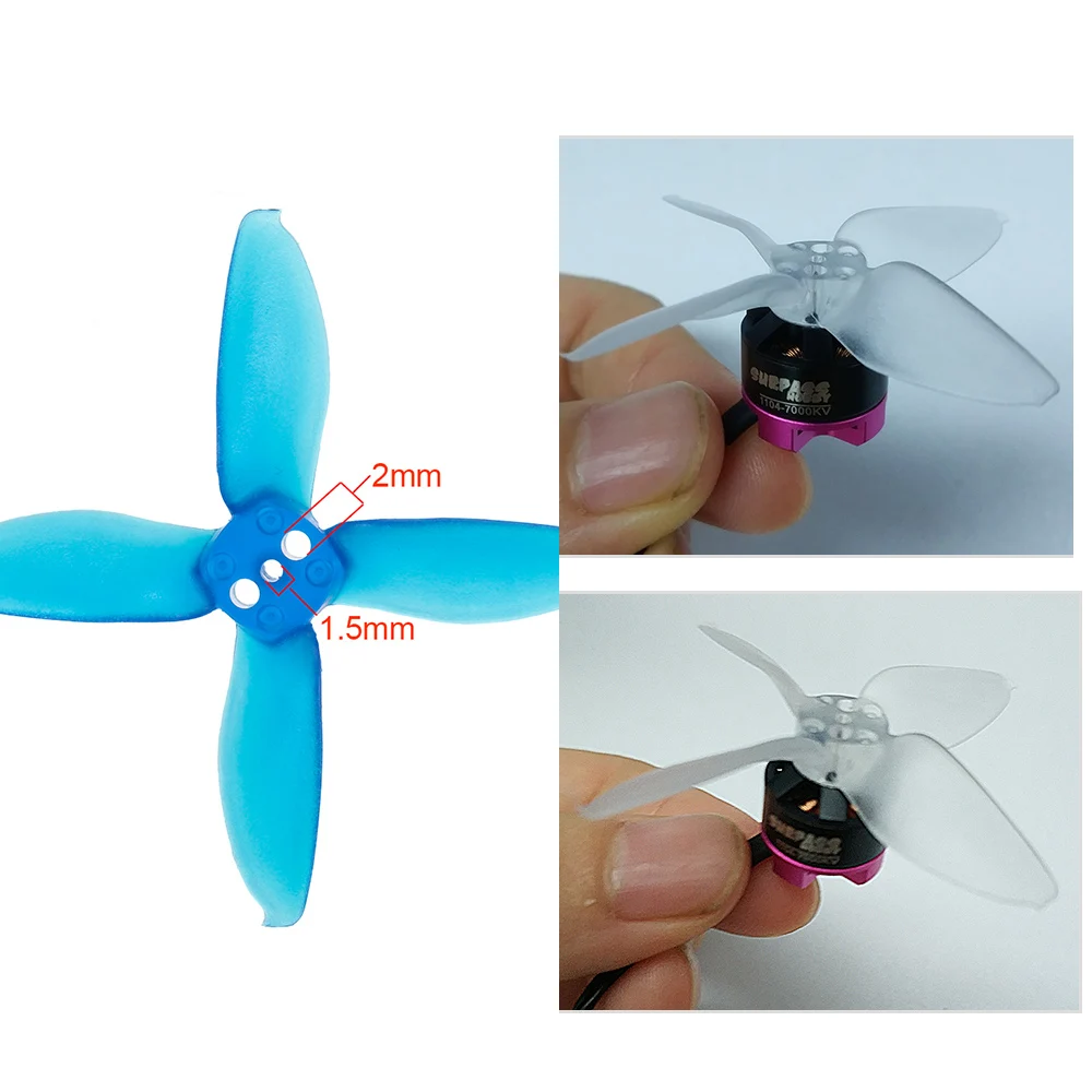 12 пар AVAN микро 2-дюймовый 4-Лопастной CW CCW пропеллеры RC Propeller для 1106 1104 Motor Racing Drone