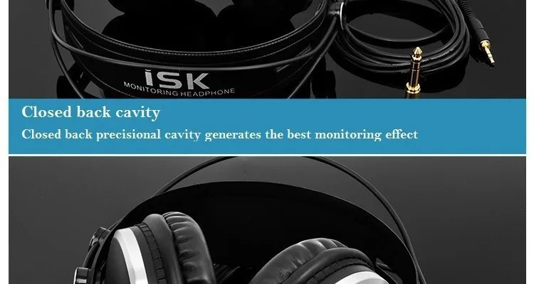 ISK hp 980 hp-980 с шумоподавлением, супер бас, закрытая задняя часть, Hi-Fi, DJ Studio, мониторинг, Смешанная запись, наушники, гарнитура PK K272