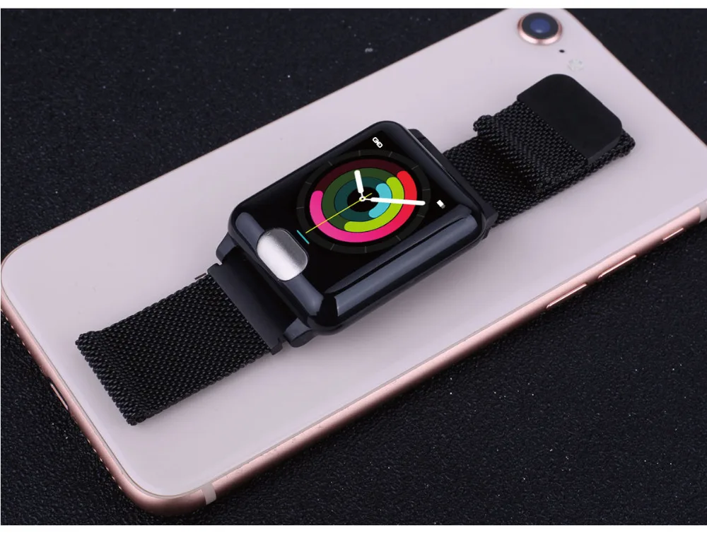 Smart watch E04S heart rate blood pressure oxygen ECG monitoring 1.3&quot color waterproof smart for Android IOS iphone6 7 m3 |