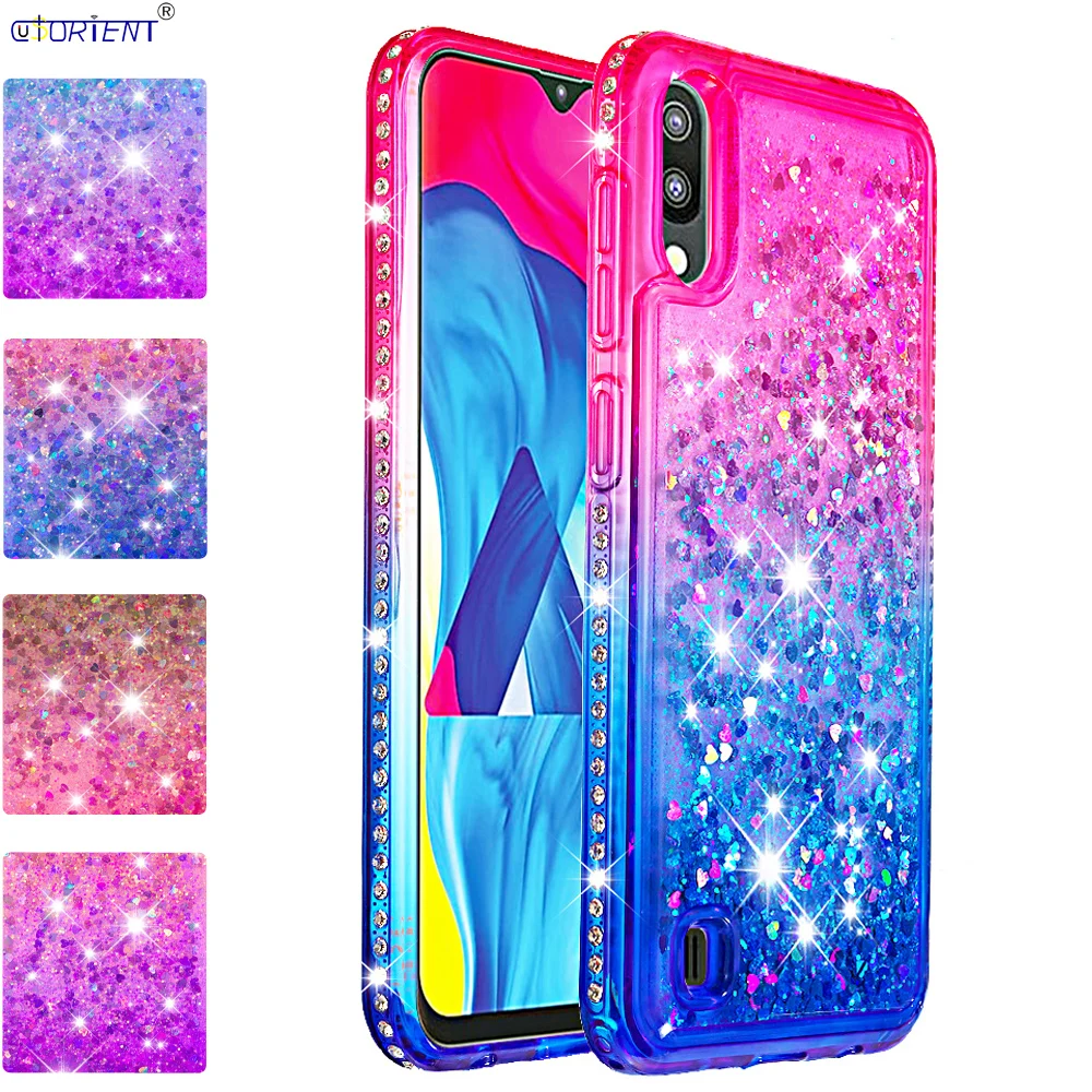 Алмазный чехол для Samsung Galaxy M10 M 10 мягкий ТПУ бампер SM M105FN/DS M105F/DS блестящие чехлы с
