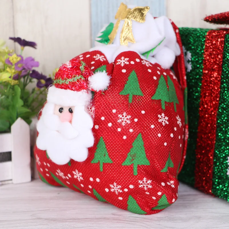 Рождественский подарок bagsChristmas украшения конфеты сумки Детская держатели