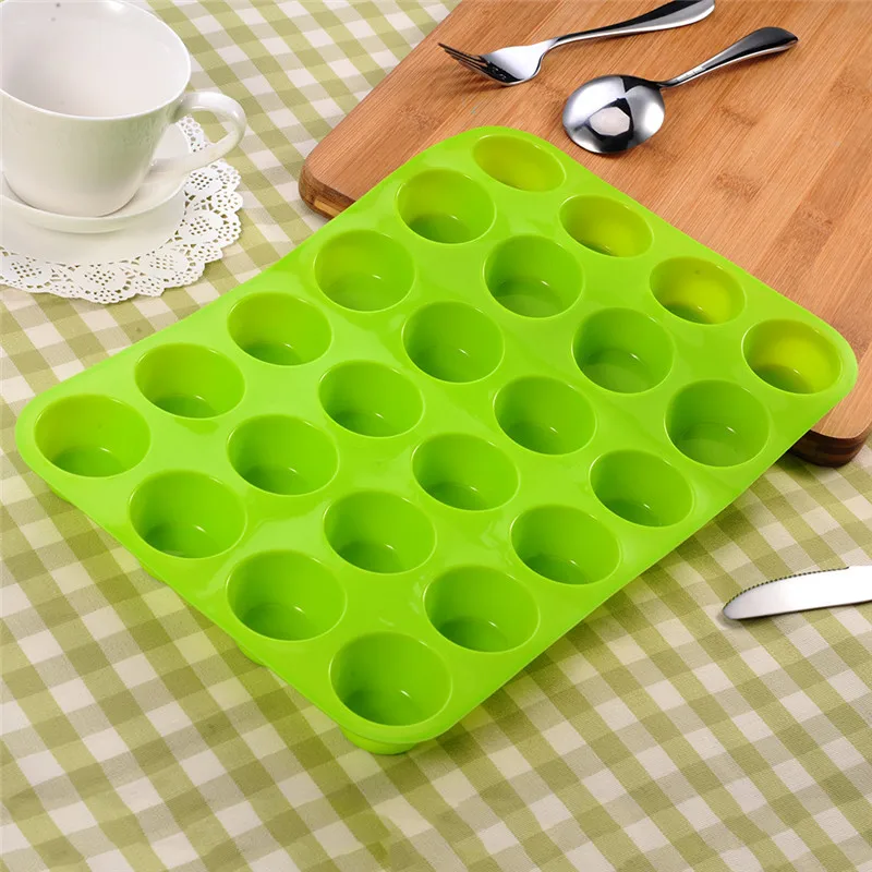 24 Cavity Mini Muffin Cup Cupcakes Mold FDA Silicone Soap Cookies Bakeware Pan Tray Mould Home DIY Cake Tools|cake tools|muffin cupsmini muffin |