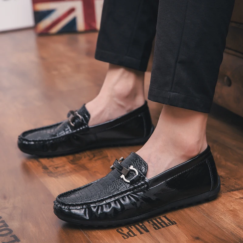 Мужская обувь из крокодиловой кожи в горошек Мужские кроссовки модельные