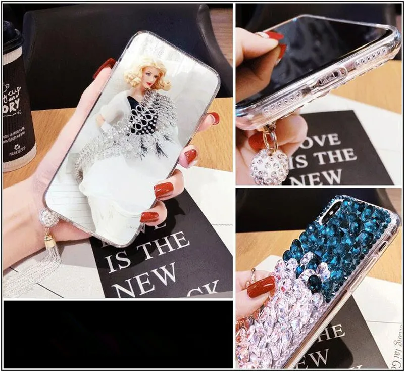 LaMaDiaa Алмазный чехол Стразы Bling Чехол fundas coque для huawei Honor 20 8 9 10 lite 7X 8X 9X V20 Коврики 30 20 P30 P20 Pro