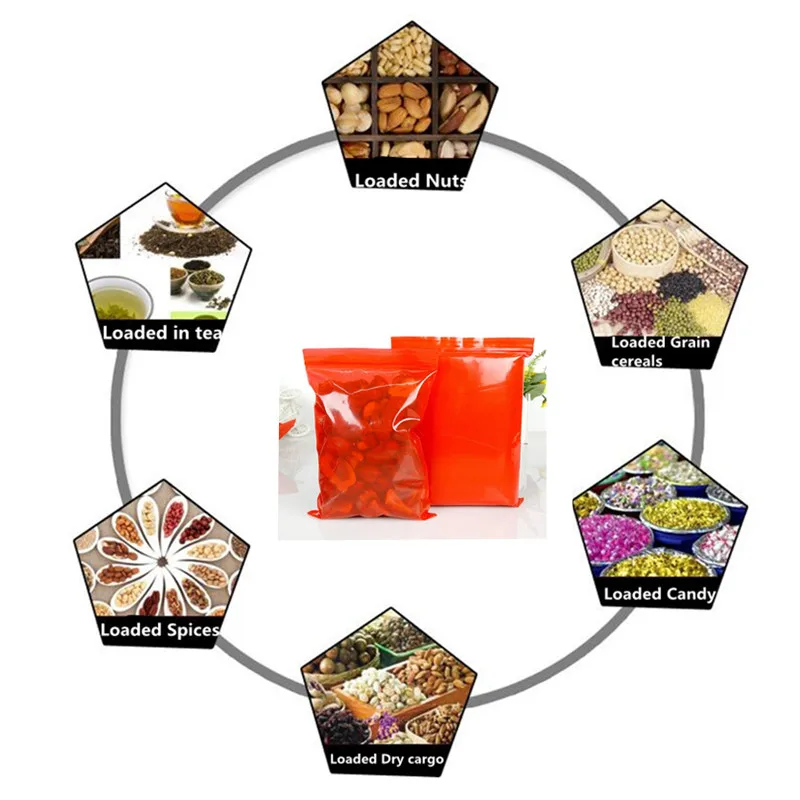 10 шт бутик красные закрывающие карманы Zifeng Dai на молнии запечатывающие сумки